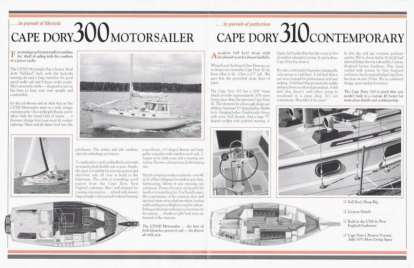 Cape Dory 300 / 310 Brochure