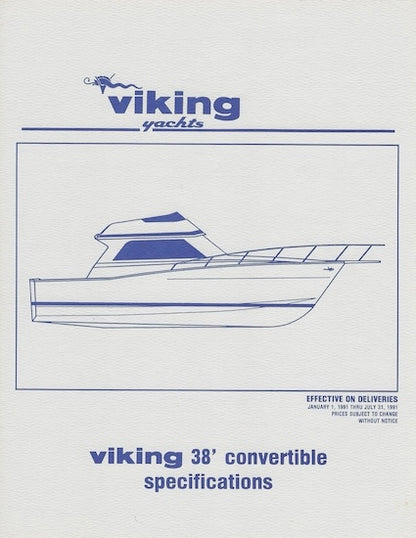 Viking 38 Convertible Specification Brochure