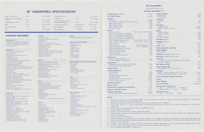 Viking 38 Convertible Specification Brochure
