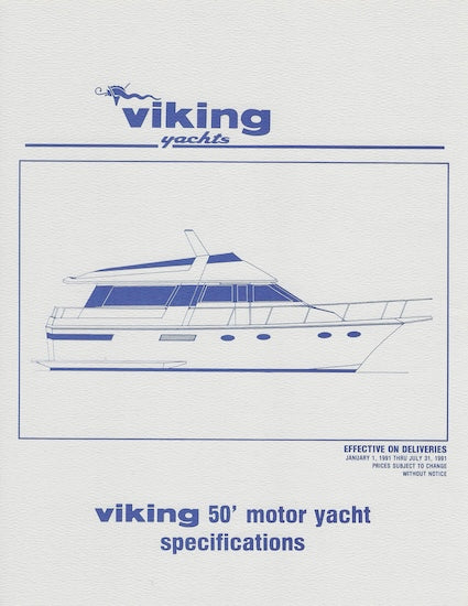 Viking 50 Motor Yacht Specification Brochure