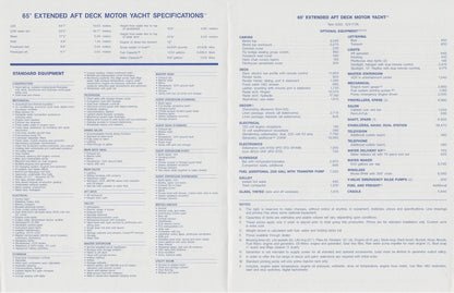 Viking 65 Extended Aft Deck Motor Yacht Specification Brochure