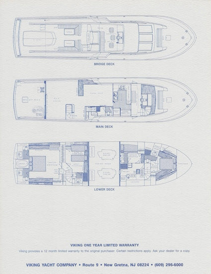Viking 72 Motor Yacht Specification Brochure