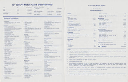 Viking 72 Cockpit Motor Yacht Specification Brochure