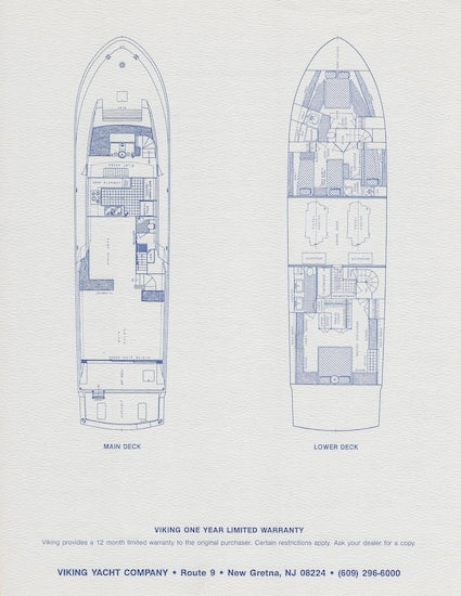 Viking 72 Cockpit Motor Yacht Specification Brochure