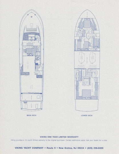 Viking 72 Cockpit Motor Yacht Specification Brochure