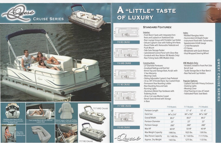 Apex 2007 Qwest & Gill Getter Pontoon Brochure
