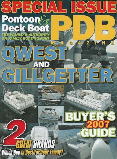 Apex Qwest & Gill Getter Pontoon & Deck Boat Magazine Reprint Brochure
