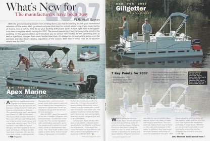 Apex Qwest & Gill Getter Pontoon & Deck Boat Magazine Reprint Brochure