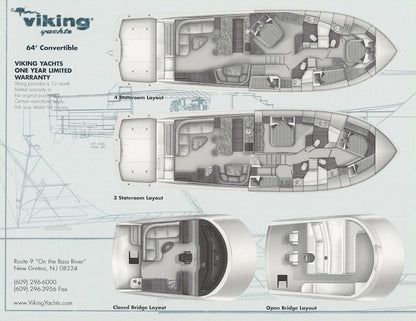 Viking 64 Convertible Specification Brochure