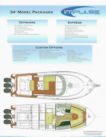 Impulse 34 Offshore and Express Brochure
