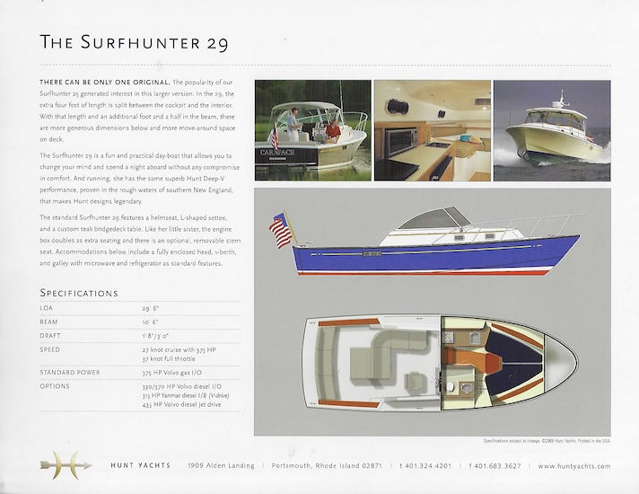 Hunt Surfhunter 29 Brochure