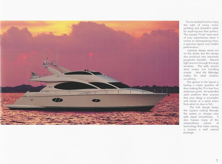 Lazzara Sport Yacht 74 Brochure