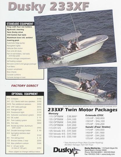 Dusky 256XF / 233XF Specification Brochure
