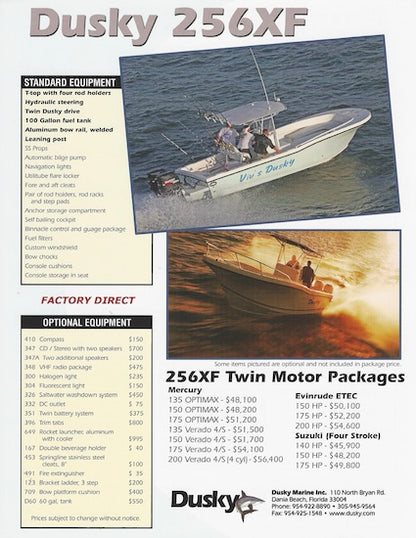 Dusky 256XF / 233XF Specification Brochure