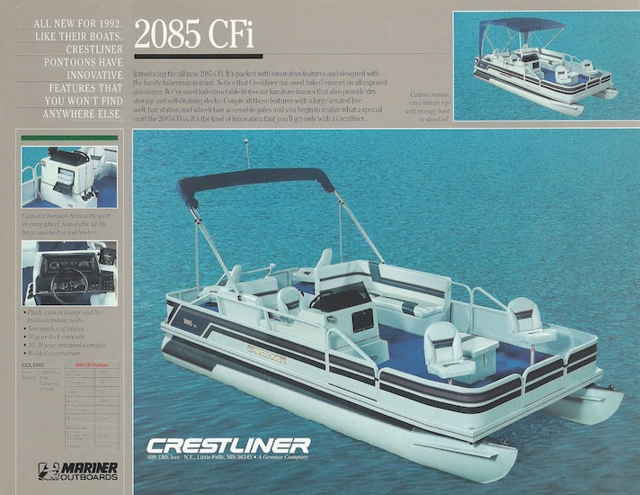 Crestliner 2485 LSi & 2085 CFi Pontoon Specification Brochure