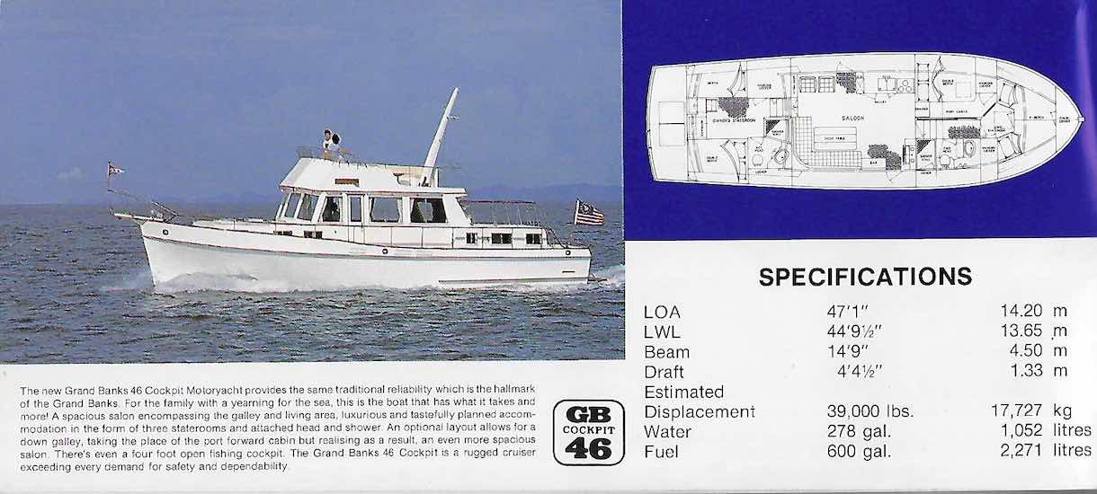 Grand Banks 1980s Brochure