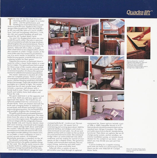 Tollycraft 1986 Brochure