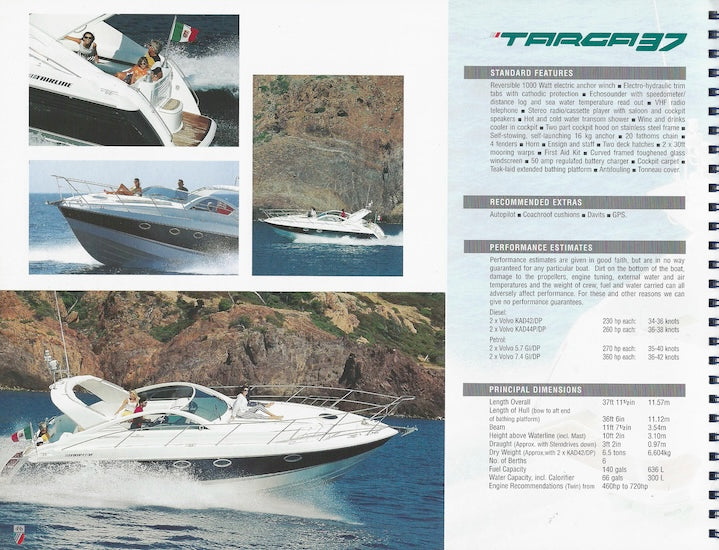 Fairline 1998 Targa & Phantom Brochure