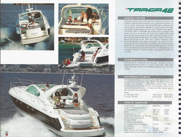Fairline 1998 Targa & Phantom Brochure