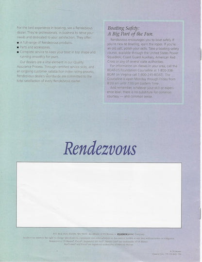 Bayliner 1996 Rendezvous Brochure