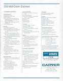 Carver 250 Mid-Cabin Express Specification Brochure