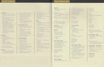 Carver 356 Aft Cabin Specification Brochure