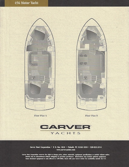 Carver 456 Aft Cabin Motor Yacht Specification Brochure