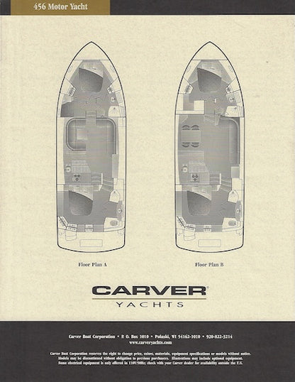Carver 456 Aft Cabin Motor Yacht Specification Brochure