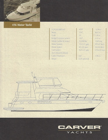 Carver 456 Aft Cabin Motor Yacht Specification Brochure