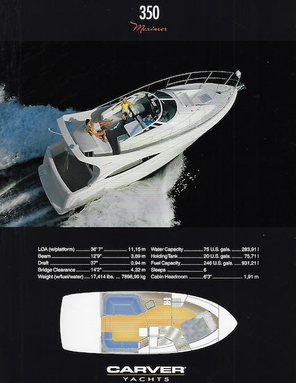 Carver 350 Mariner Specification Brochure