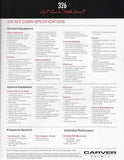 Carver 326 Aft Cabin Specification Brochure