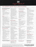 Carver 504 Cockpit Motoryacht Specification Brochure