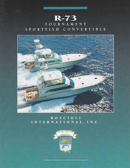 Roscioli Donzi R-73 Specification Brochure