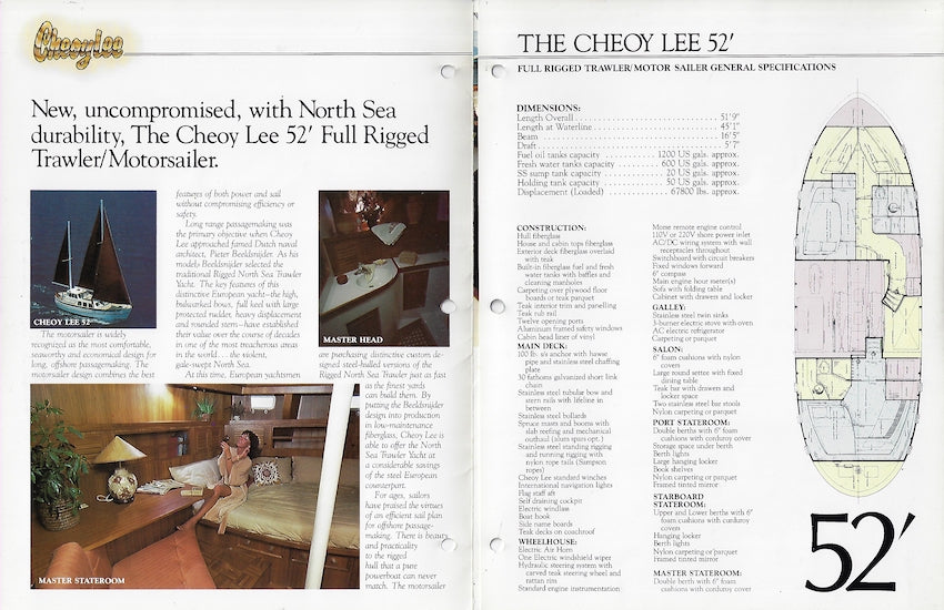 Cheoy Lee 52 Motorsailer Brochure