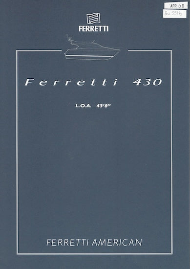 Ferretti 430 Specification Brochure