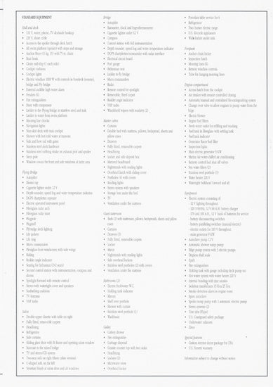 Ferretti 430 Specification Brochure