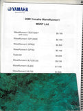 Yamaha 2000 Waverunner Product Guide