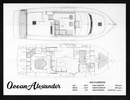 Ocean Alexander 456 Classicco Specification Brochure