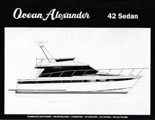 Ocean Alexander 42 Sedan Specification Brochure