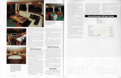 Ocean Alexander 480 Sport Sedan Sea Magazine Reprint Brochure