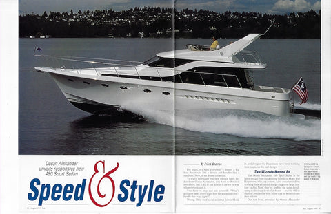 Ocean Alexander 480 Sport Sedan Sea Magazine Reprint Brochure