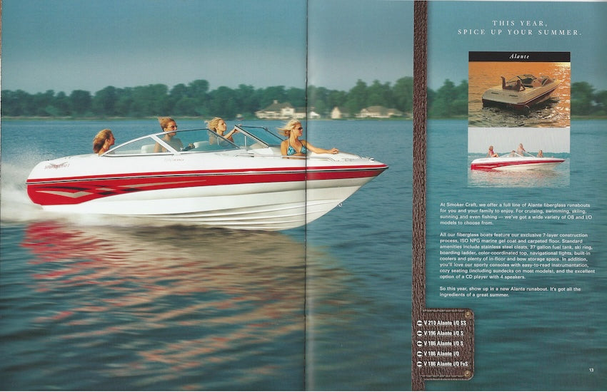 Smoker Craft 2002 Pontoon & Fiberglass Brochure