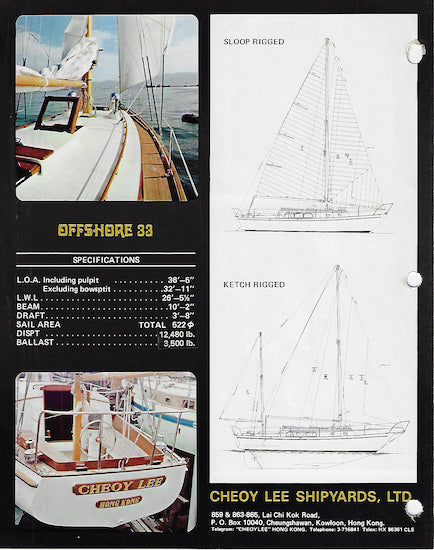 Cheoy Lee 33 Offshore Brochure