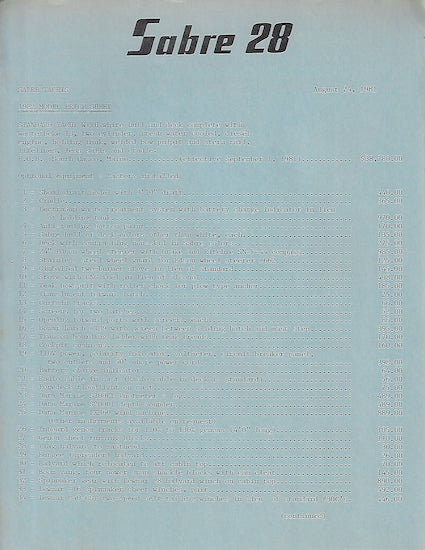 Sabre 28 Brochure