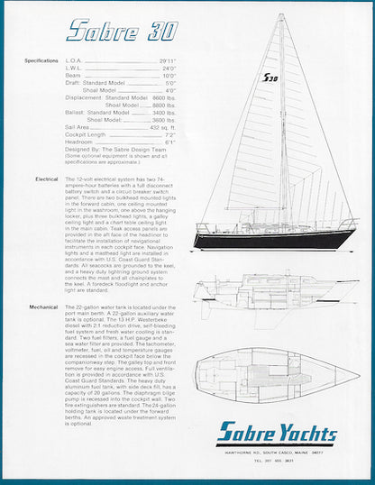 Sabre 30 Brochure