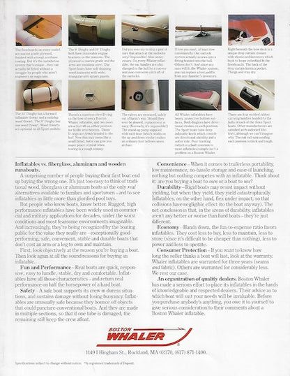 Boston Whaler Inflatables Brochure