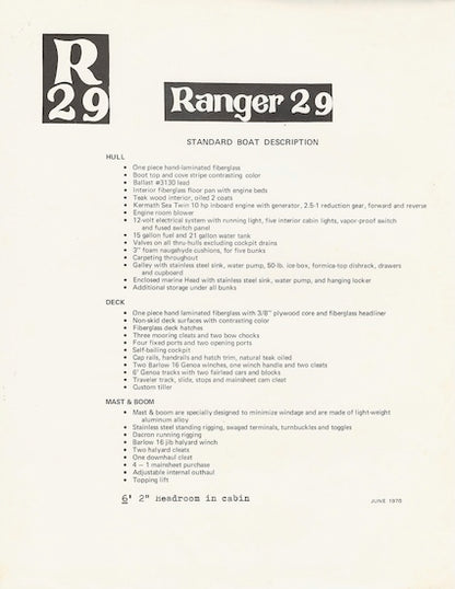 Ranger 29 Brochure Digital Package