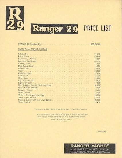 Ranger 29 Brochure Digital Package