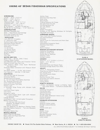 Viking 40 Sedan Fisherman Brochure