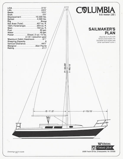 Columbia 9.6 Sailmakers Brochure